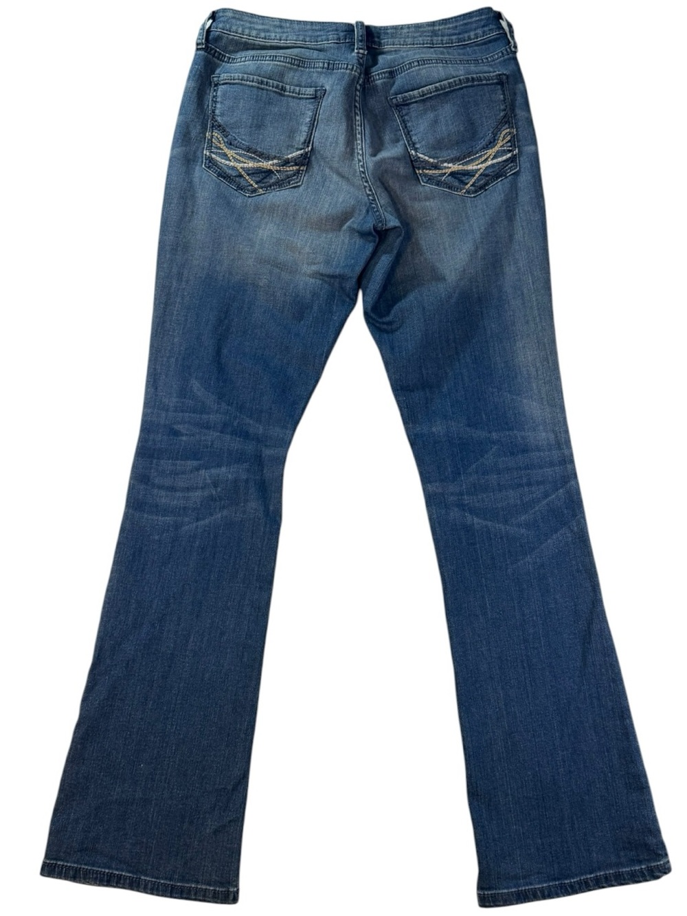 Decree Women's Dark Blue Flare Jeans with Embroidered Back Pocket - Picture 4 of 10